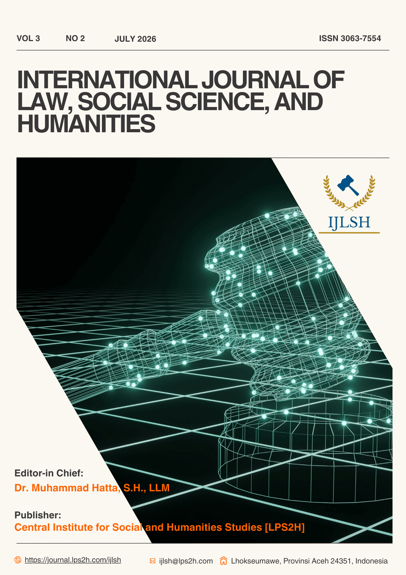 					View Vol. 3 No. 2 (2026): IJLSH - July 2026
				